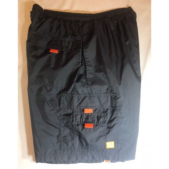 Wilson Dark Gray drawstring athletic shorts, Sz M, 5 pocket, nylon/polyester - Picture 3 of 9